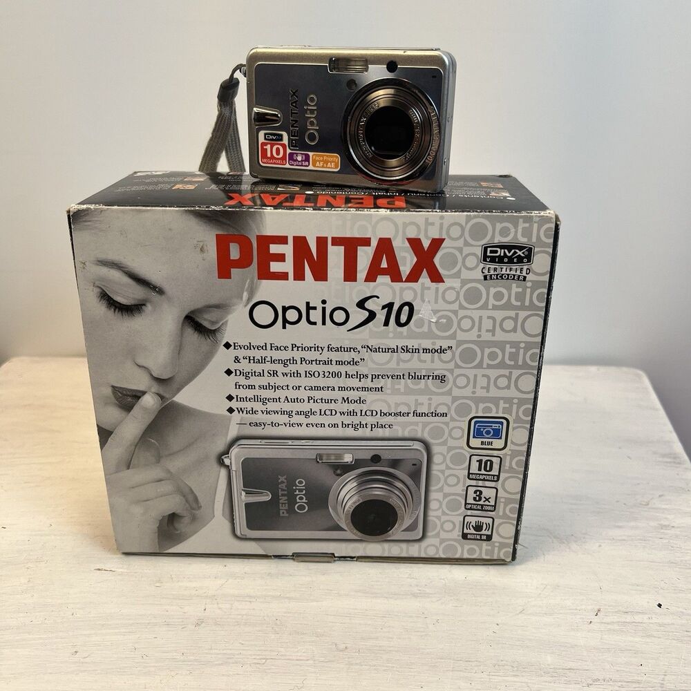 Pentax Optio S10 10MP Digital Camera – Complete in Box Tested